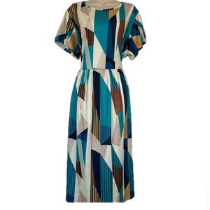 Hot Touch Women’s Geographic Print Midi Dress - NWT - Size XXL